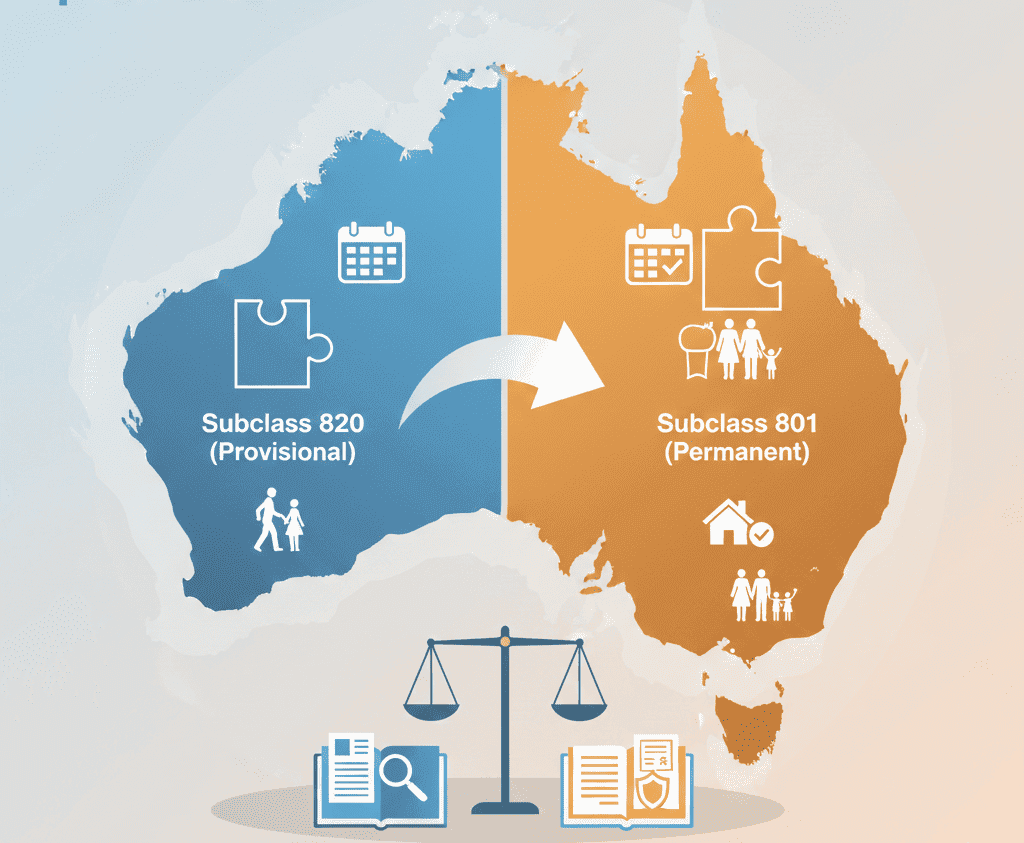 Difference Between Subclass 820 and 801 Partner Visa Australia