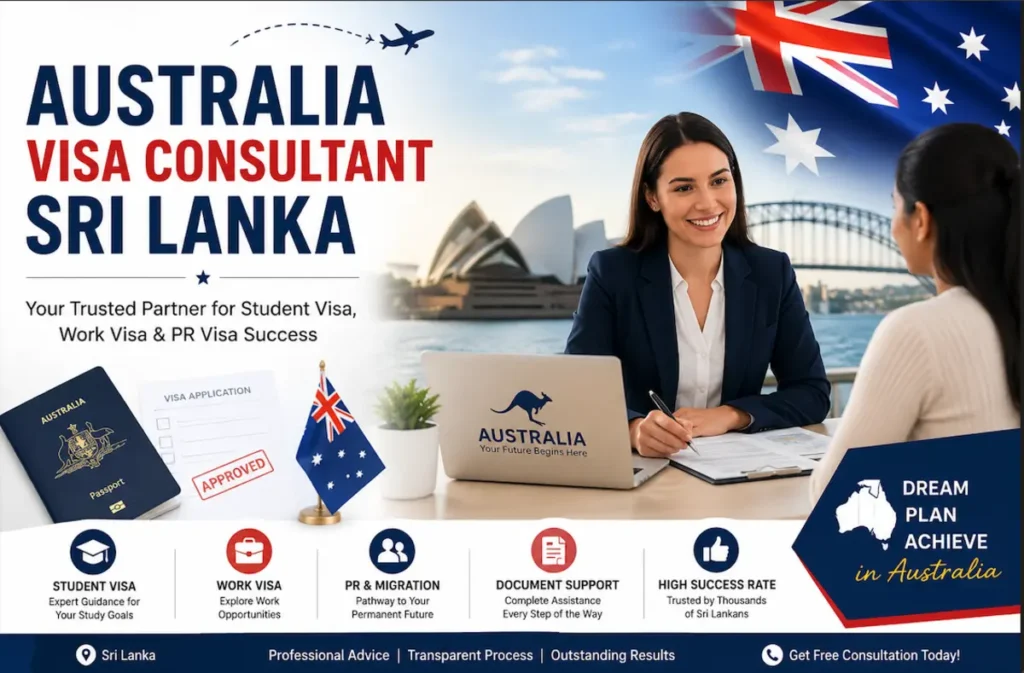 Australia migration consultant Sri Lanka providing student and PR visa guidance
